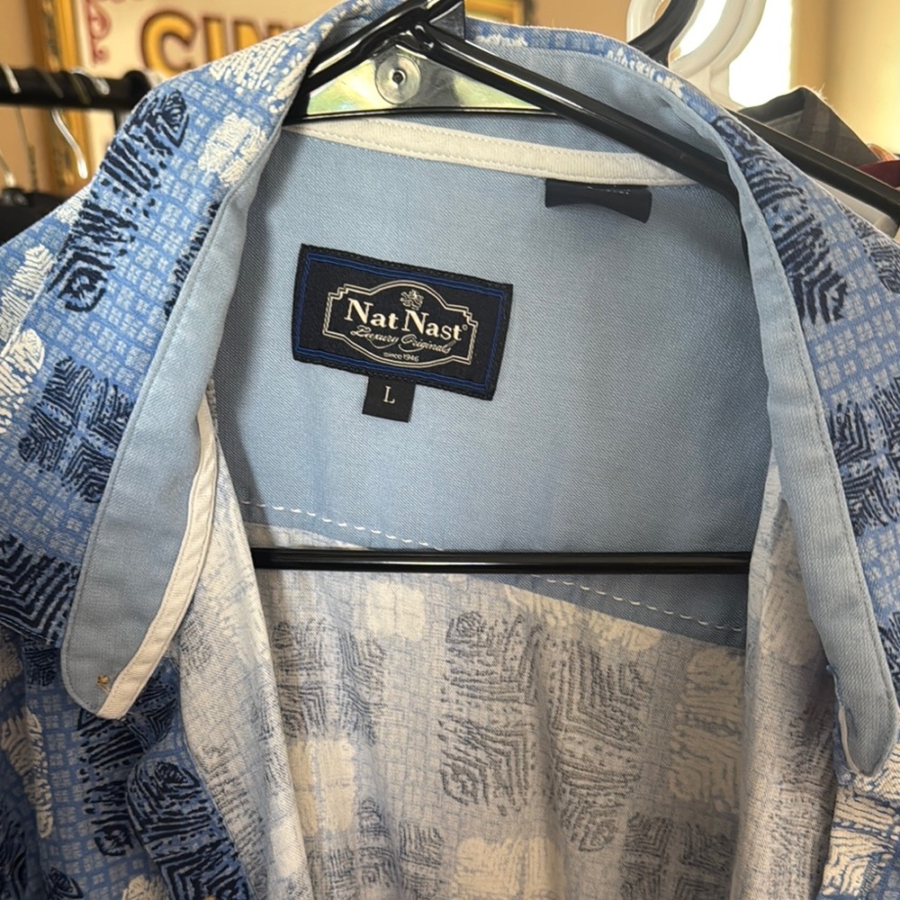 Nat Nast Light Blue and Navy Shirt